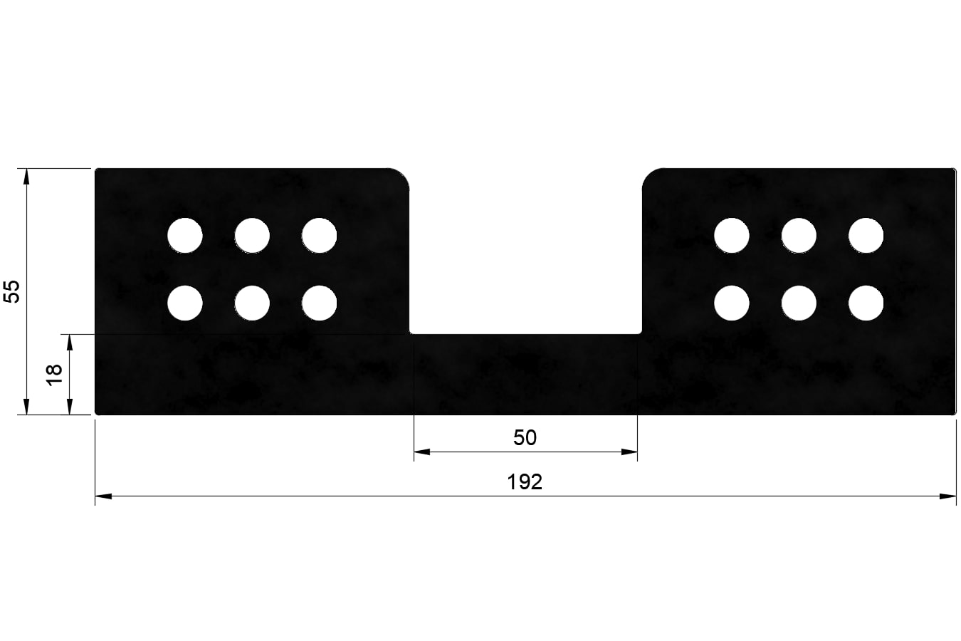 BG192-55 Rubber Extrusion