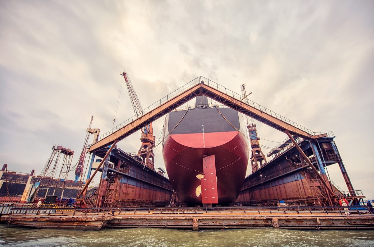 dry docked ship