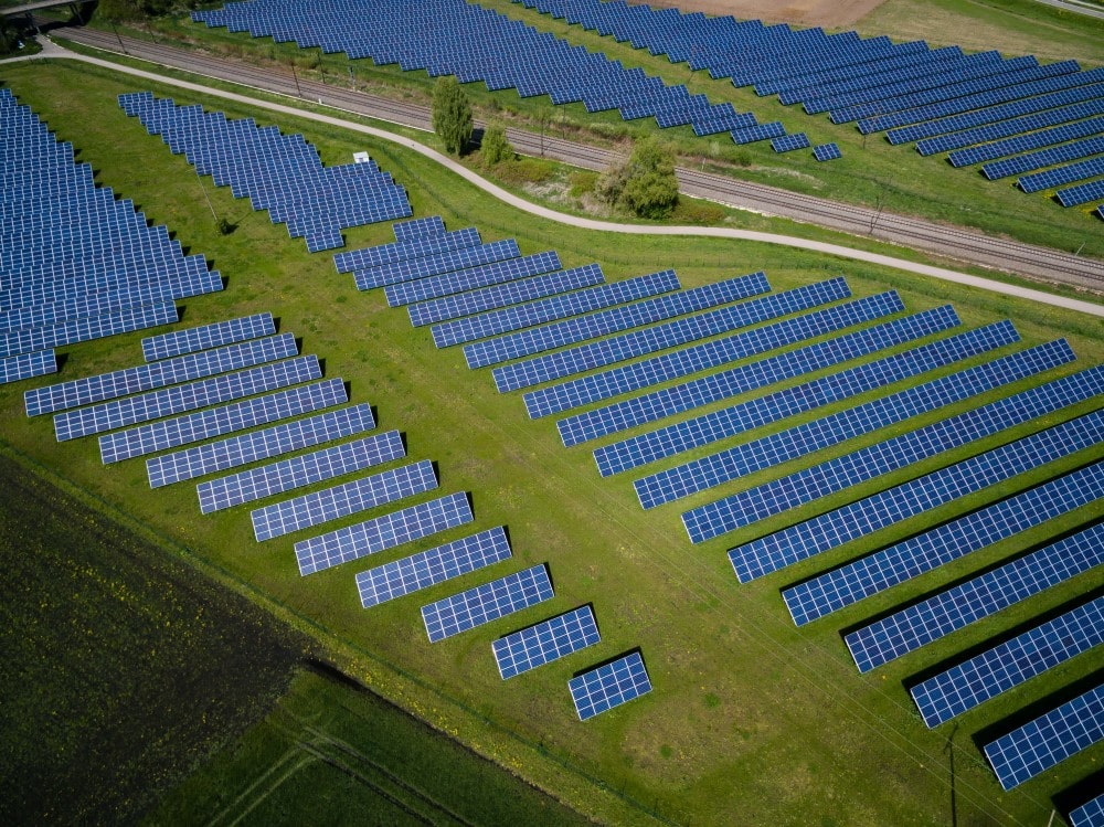 Solar panel farm