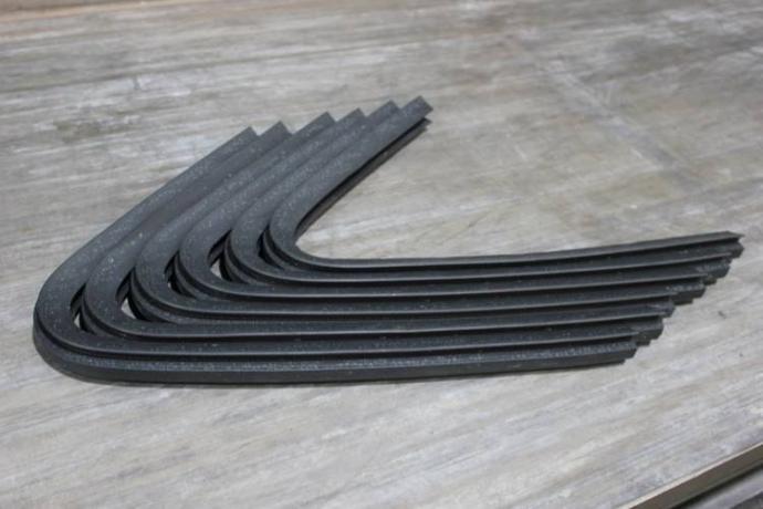 Extruded rubber