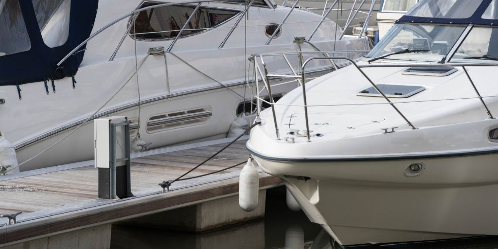 docked boats