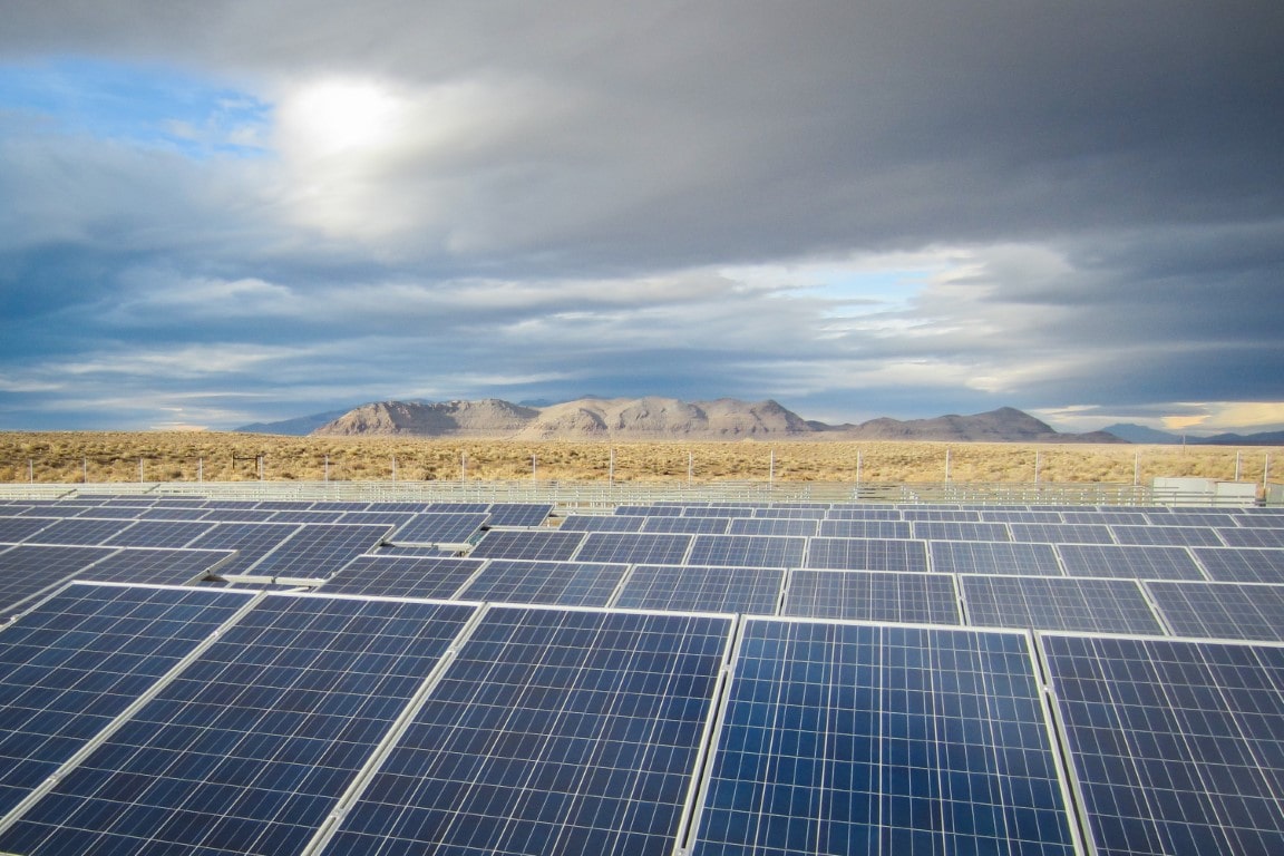 Solar panel farm